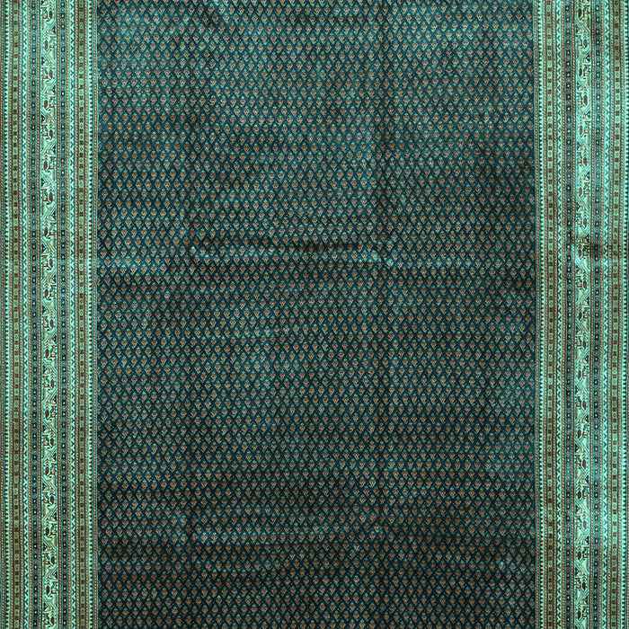 Machine Washable Persian Turquoise Traditional Area Rugs, wshtr764turq