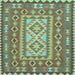 Square Machine Washable Persian Light Blue Traditional Rug, wshtr765lblu