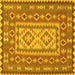 Square Persian Yellow Traditional Rug, tr765yw