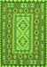 Serging Thickness of Machine Washable Persian Green Traditional Area Rugs, wshtr765grn