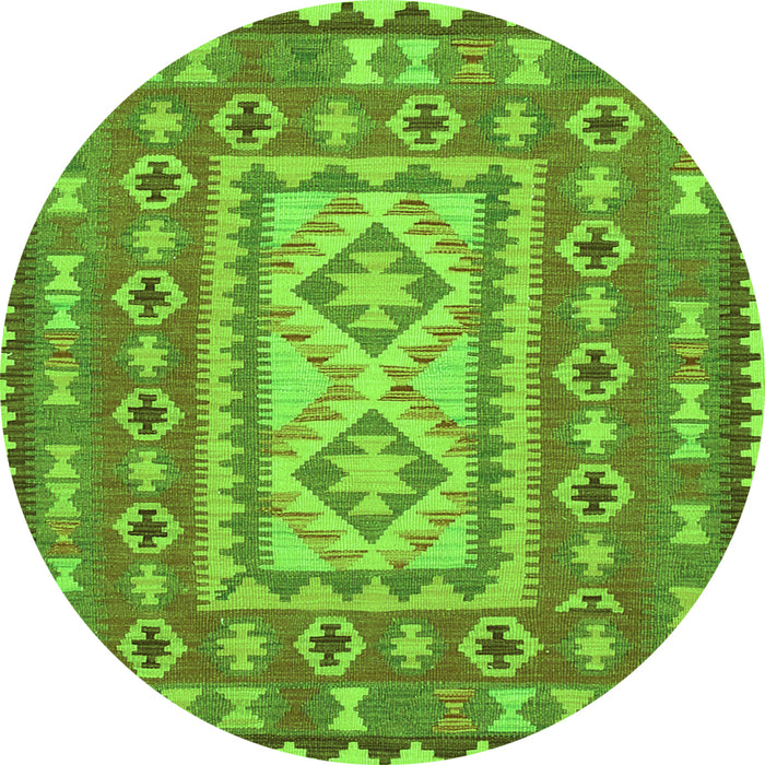 Square Persian Green Traditional Rug, tr765grn