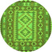 Square Persian Green Traditional Rug, tr765grn