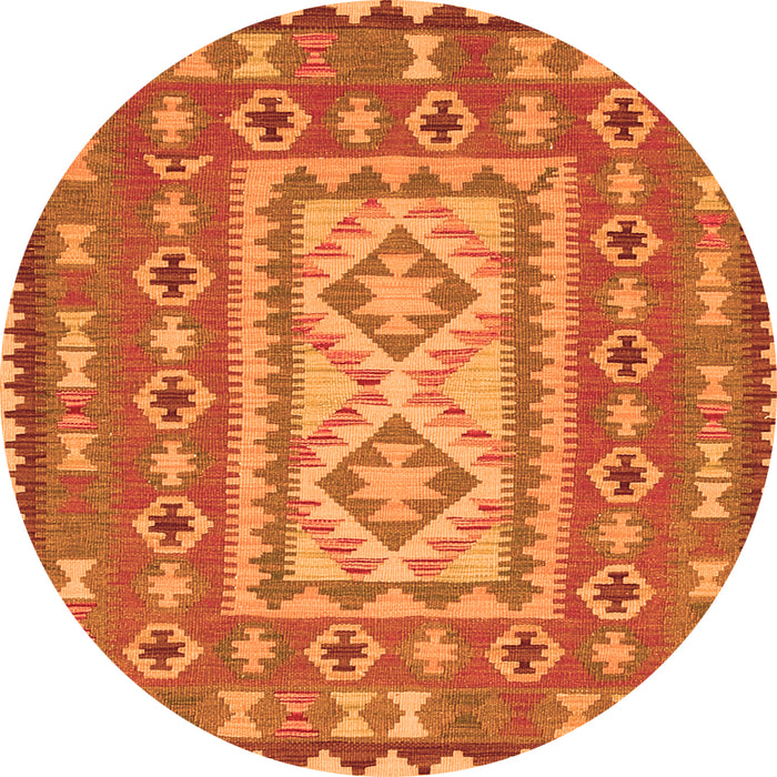 Square Persian Orange Traditional Rug, tr765org