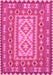 Machine Washable Persian Pink Traditional Rug, wshtr765pnk