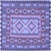 Square Persian Blue Traditional Rug, tr765blu