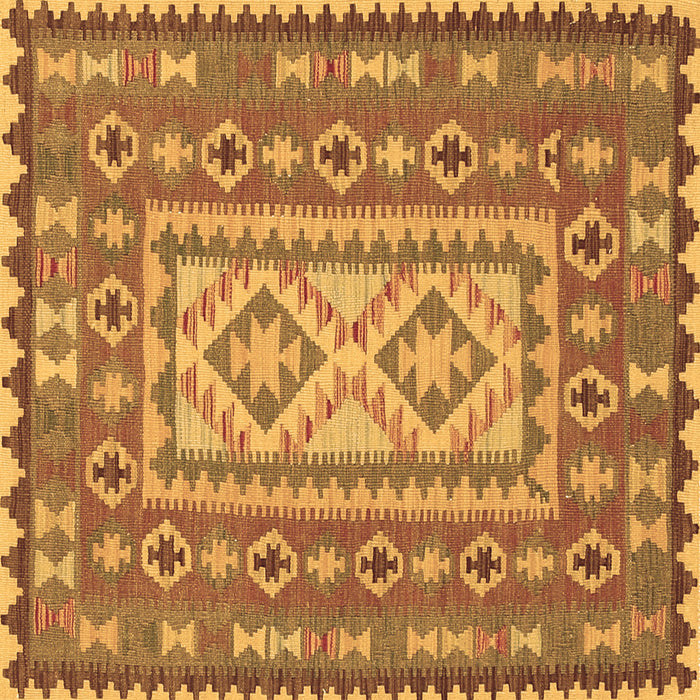 Square Persian Brown Traditional Rug, tr765brn