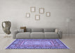 Machine Washable Persian Blue Traditional Rug in a Living Room, wshtr765blu