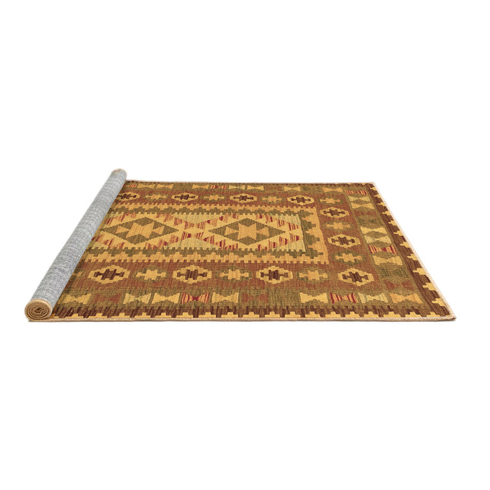 Sideview of Machine Washable Persian Brown Traditional Rug, wshtr765brn
