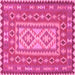 Square Persian Pink Traditional Rug, tr765pnk