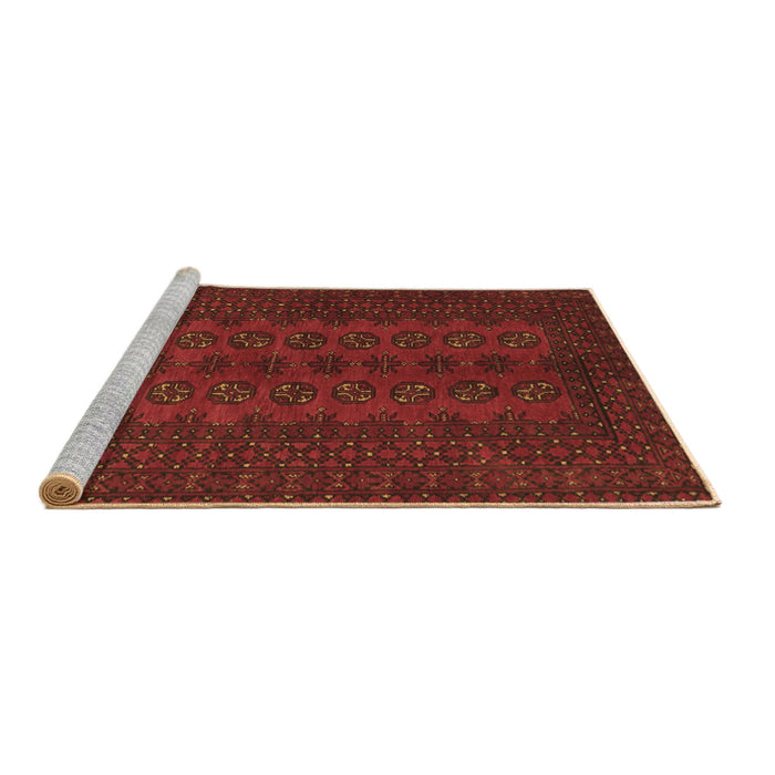 Sideview of Machine Washable Persian Brown Traditional Rug, wshtr766brn
