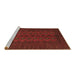 Sideview of Machine Washable Persian Brown Traditional Rug, wshtr766brn