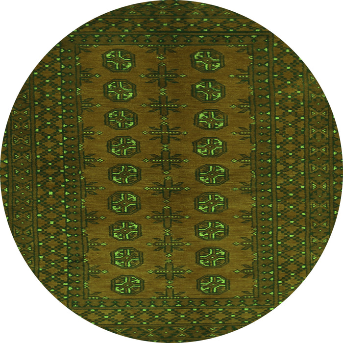 Square Persian Green Traditional Rug, tr766grn