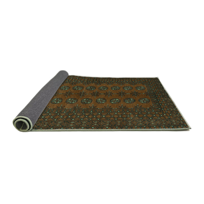 Sideview of Persian Turquoise Traditional Rug, tr766turq