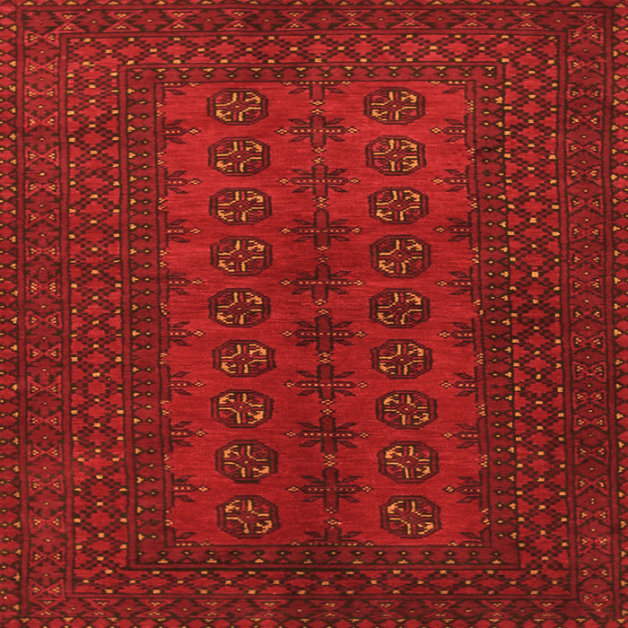 Round Machine Washable Persian Orange Traditional Area Rugs, wshtr766org