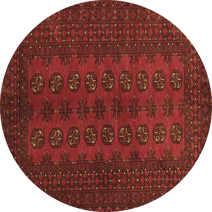 Round Persian Brown Traditional Rug, tr766brn
