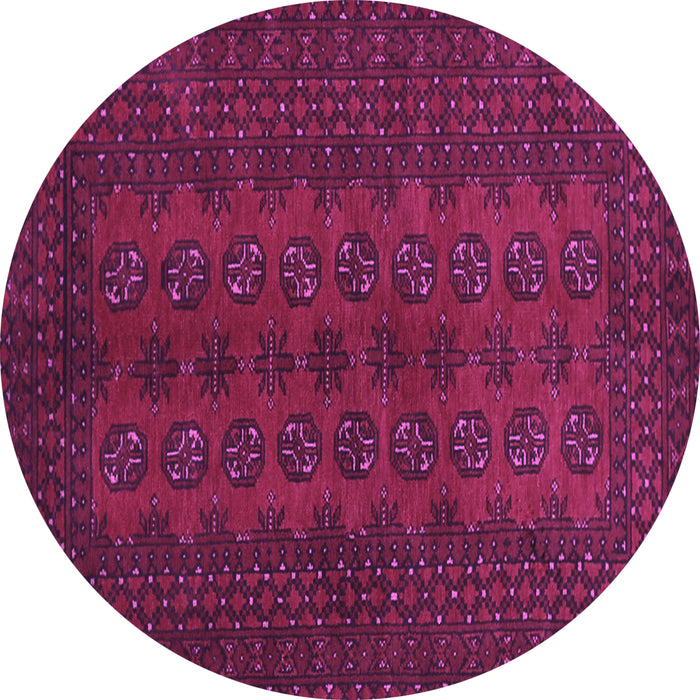 Round Persian Purple Traditional Rug, tr766pur