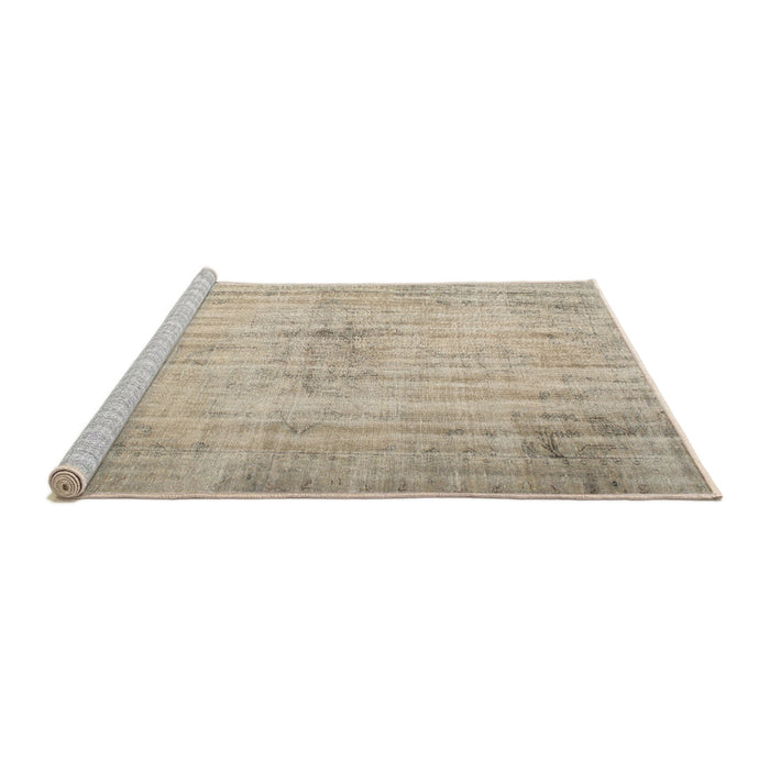 Sideview of Machine Washable Traditional Brown Rug, wshtr767