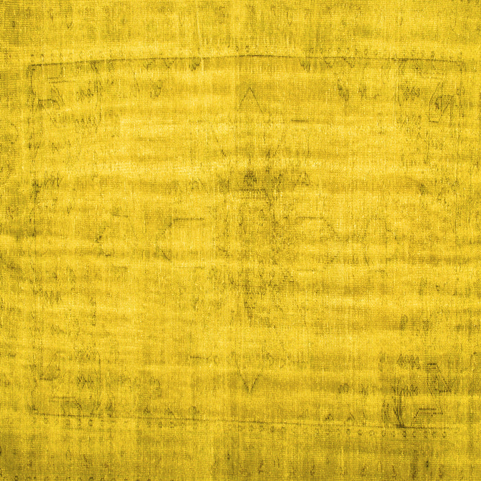 Square Persian Yellow Traditional Rug, tr767yw