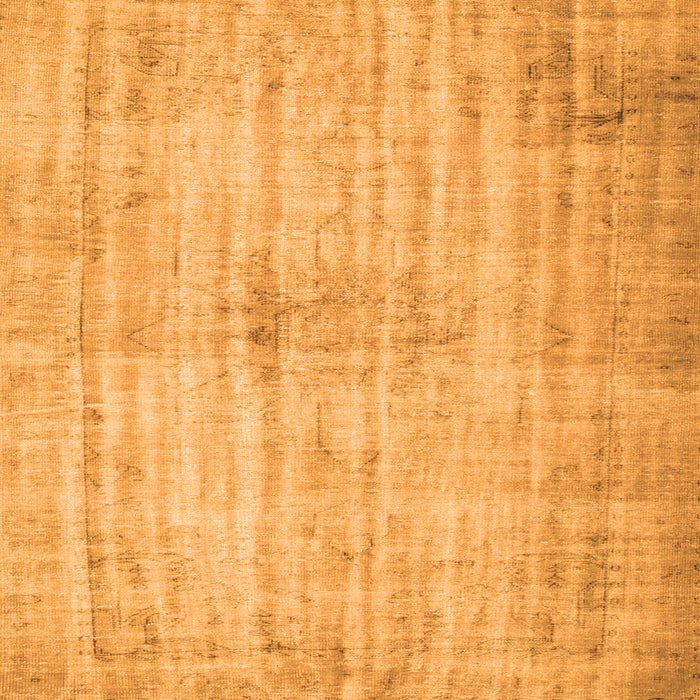 Round Machine Washable Persian Orange Traditional Area Rugs, wshtr767org