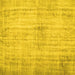 Square Machine Washable Persian Yellow Traditional Rug, wshtr767yw