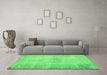 Machine Washable Persian Emerald Green Traditional Area Rugs in a Living Room,, wshtr767emgrn