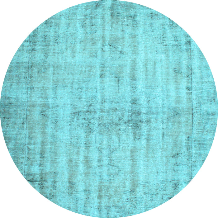 Round Persian Light Blue Traditional Rug, tr767lblu