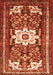 Serging Thickness of Machine Washable Persian Orange Traditional Area Rugs, wshtr768org