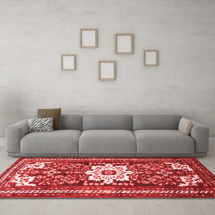 Traditional Red Washable Rugs