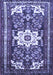 Machine Washable Persian Blue Traditional Rug, wshtr768blu