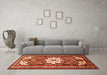 Machine Washable Persian Orange Traditional Area Rugs in a Living Room, wshtr768org