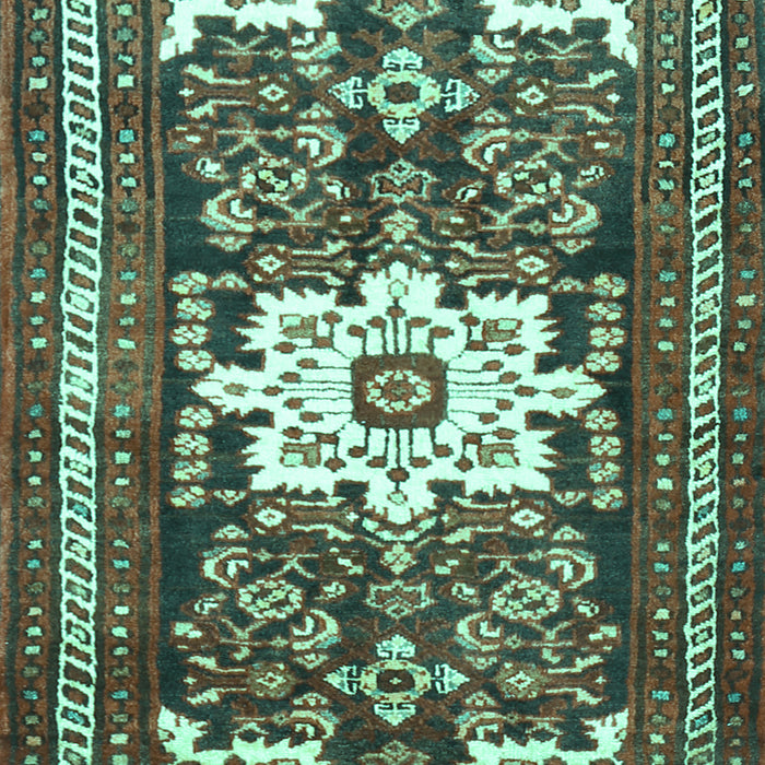 Machine Washable Persian Turquoise Traditional Area Rugs, wshtr768turq