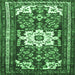 Square Persian Emerald Green Traditional Rug, tr768emgrn