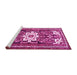 Sideview of Machine Washable Persian Pink Traditional Rug, wshtr768pnk