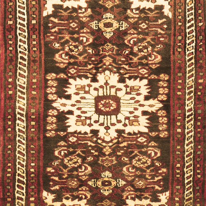 Machine Washable Persian Brown Traditional Rug, wshtr768brn
