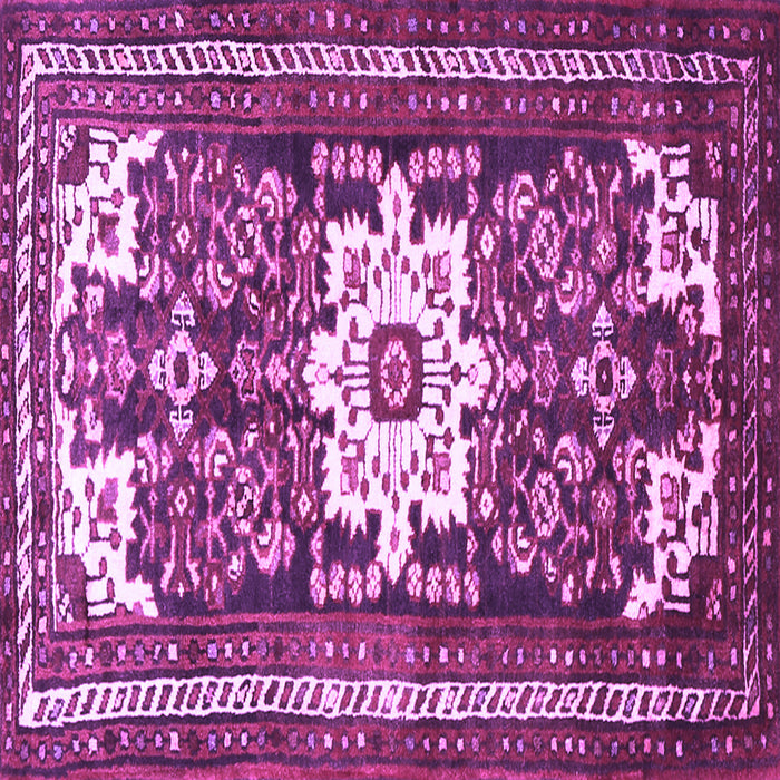 Square Machine Washable Persian Purple Traditional Area Rugs, wshtr768pur