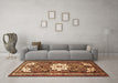 Machine Washable Persian Brown Traditional Rug in a Living Room,, wshtr768brn