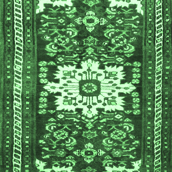 Machine Washable Persian Emerald Green Traditional Area Rugs, wshtr768emgrn