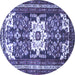Round Persian Blue Traditional Rug, tr768blu