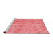 Sideview of Machine Washable Traditional Red Rug, wshtr769