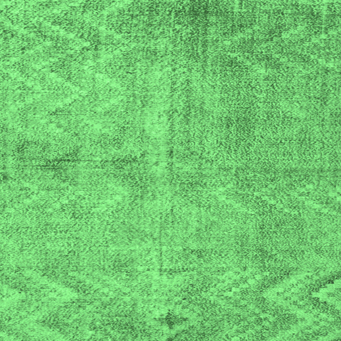 Square Machine Washable Persian Emerald Green Bohemian Area Rugs, wshtr769emgrn