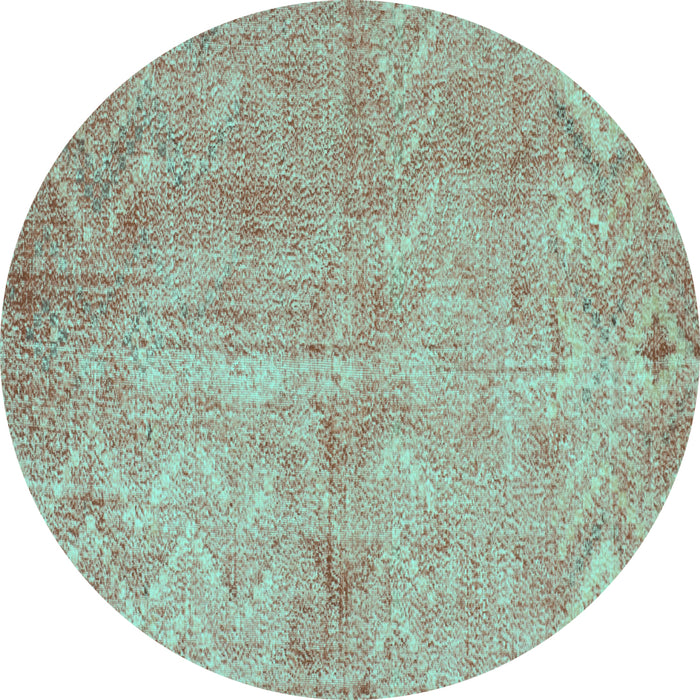 Round Persian Turquoise Bohemian Rug, tr769turq