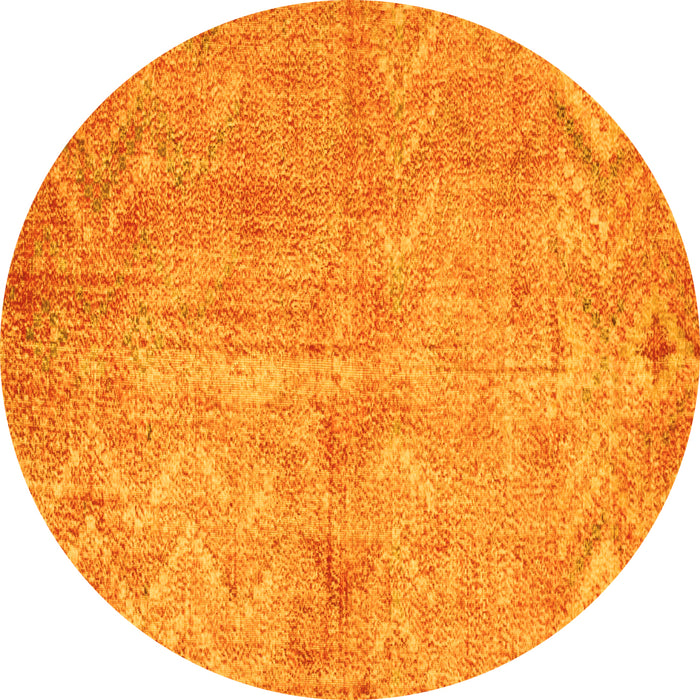 Round Persian Yellow Bohemian Rug, tr769yw