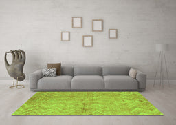 Machine Washable Persian Green Bohemian Area Rugs in a Living Room,, wshtr769grn