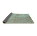 Sideview of Persian Turquoise Bohemian Rug, tr769turq