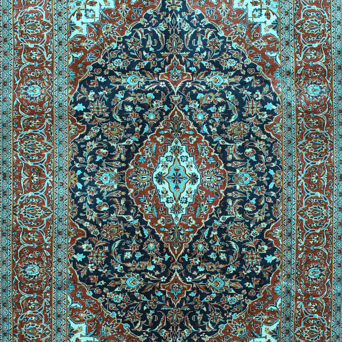 Medallion Light Blue Traditional Rug, tr76lblu