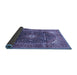 Sideview of Medallion Blue Traditional Rug, tr76blu