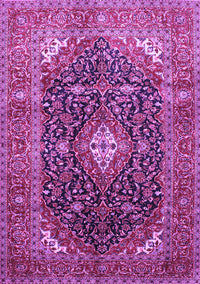 Medallion Purple Traditional Rug, tr76pur