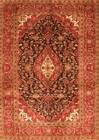 Medallion Orange Traditional Rug, tr76org