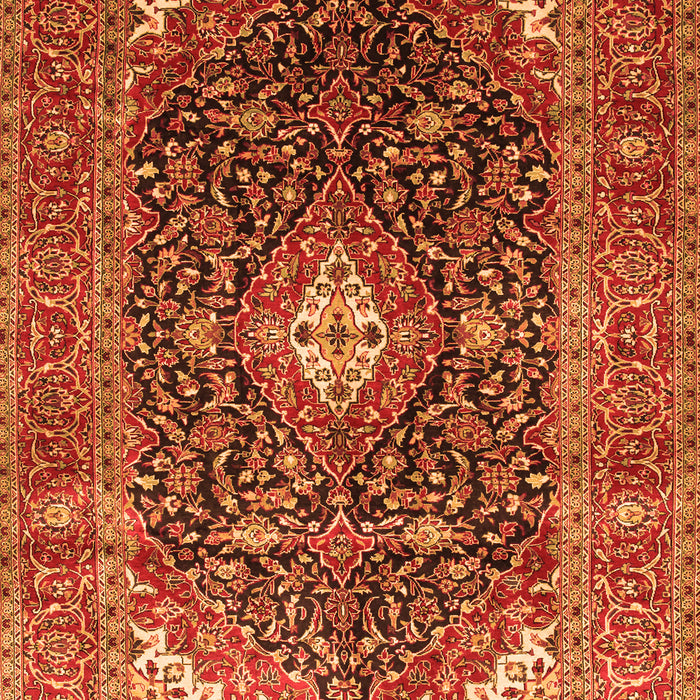 Medallion Orange Traditional Rug, tr76org