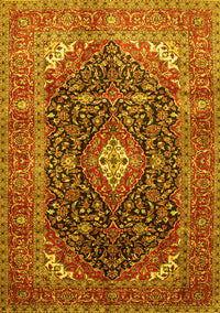 Medallion Yellow Traditional Rug, tr76yw